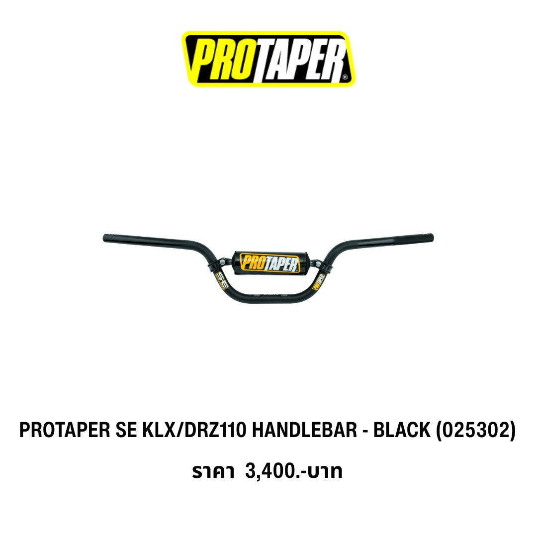 PROTAPER SE KLX110 Bend Mini Handlebar แฮนด์มอเตอร์ไซค์ อลูมิเนียมแท้ พร้อมคานกลาง สำหรับ KLX / DRZ110 / Mini Moto สีดำ